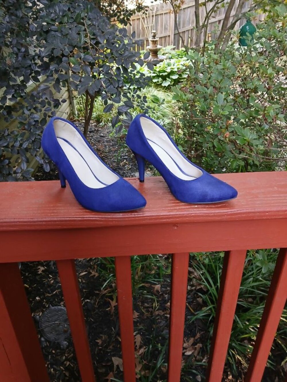 IDIFU Women's High Heel Blue Pumps Size 4.5/34 European